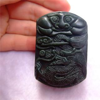 【天然新疆和田玉青玉皮带扣龙腾虎跃 盘龙 腰带扣辟邪神器保平安】河